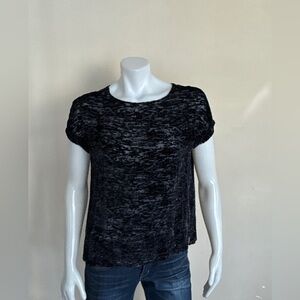 Aritzia - Wilfred Free - Sheer Heathered Velvet Short Sleeve top.XXS P2P is 21"